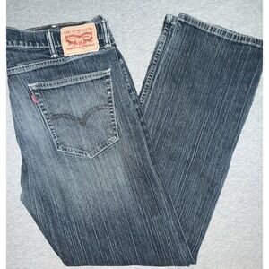 Levi 505 Jeans Mens 38x34 Straight Leg Unique Distressing Whiskering Fading Soft